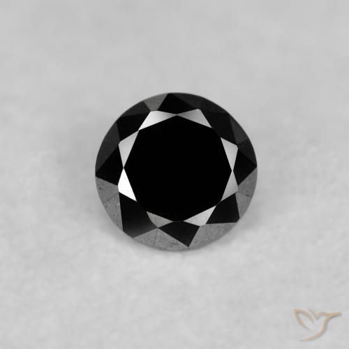 0.03ct Natural Black Diamond, Round, Opaque