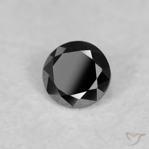 0.03 ct Black Diamond Stone, Natural Diamond in Diamond-Cut Shape for Sale
