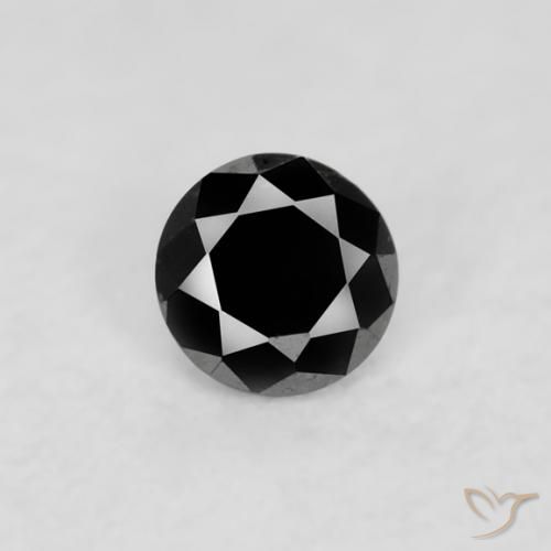 0.03ct Natural Black Diamond, Round, Opaque