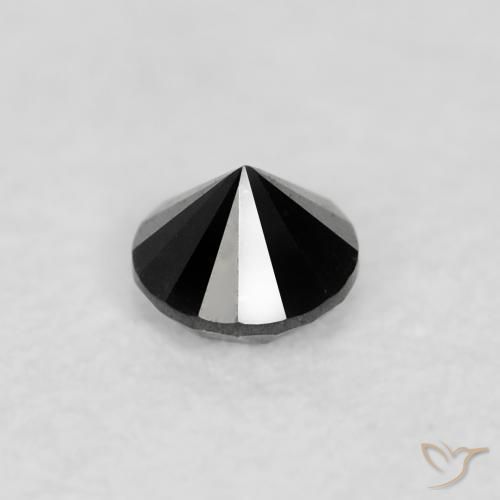 Diamond Gemstone in 2.1 mm (calibrated) Size for Sale, Diamond Stone in Black Color