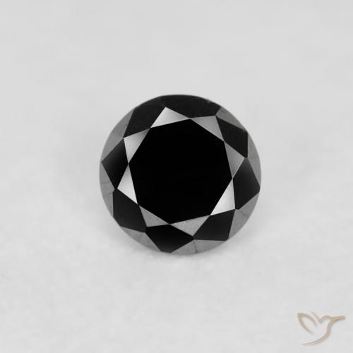0.05ct Natural Black Diamond, Round, Opaque