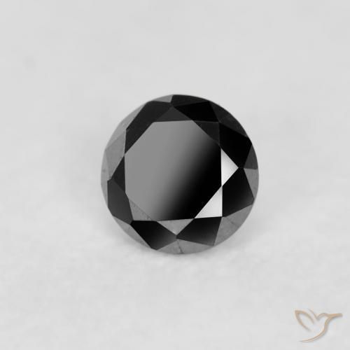 0.05 ct Black Diamond Stone, Natural Diamond in Diamond-Cut Shape for Sale
