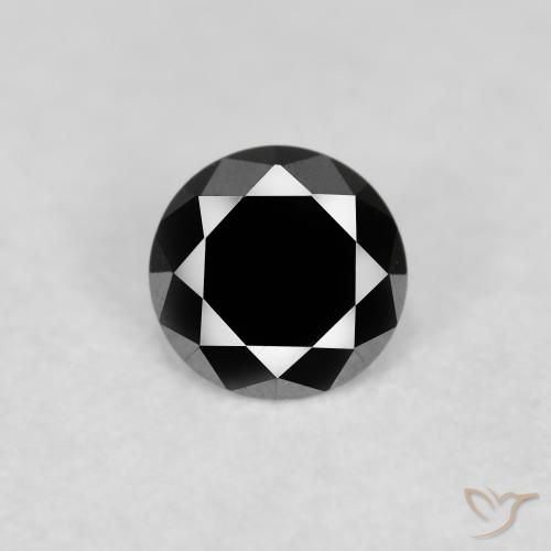 0.12ct Natural Black Diamond, Round, Opaque