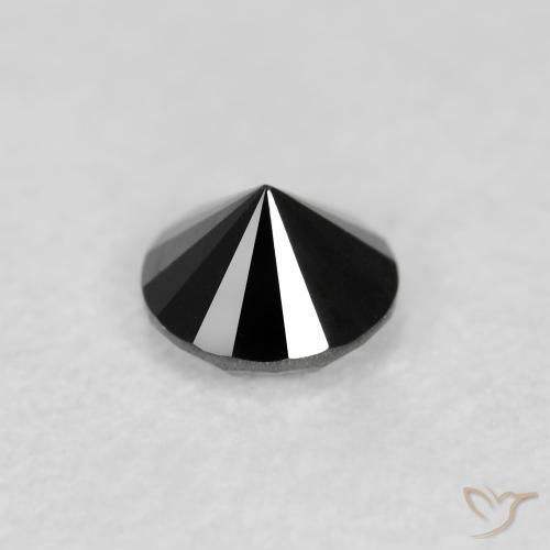 Diamond Gemstone in 3 mm (calibrated) Size for Sale, Diamond Stone in Black Color
