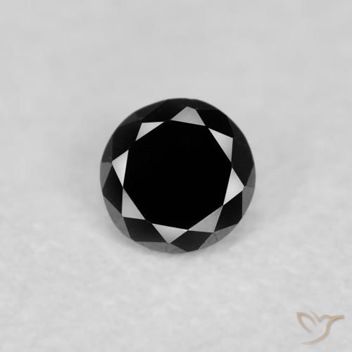 0.05ct Natural Black Diamond, Round, Opaque