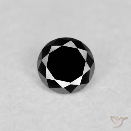 0.04ct Natural Black Diamond, Round, Opaque