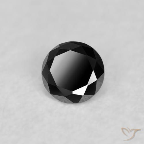 0.04 ct Black Diamond Stone, Natural Diamond in Diamond-Cut Shape for Sale
