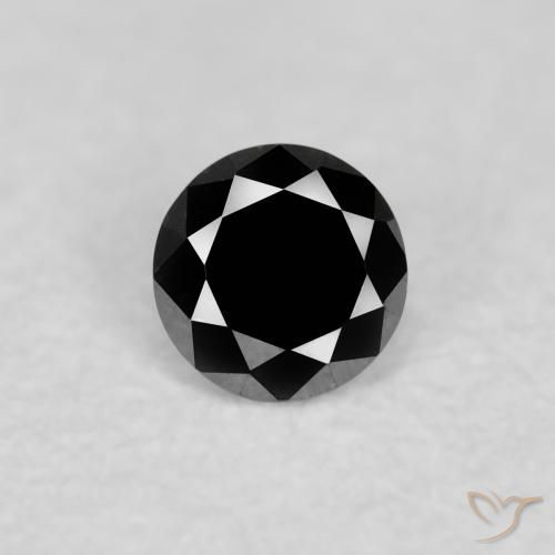 0.06ct Natural Black Diamond, Round, Opaque