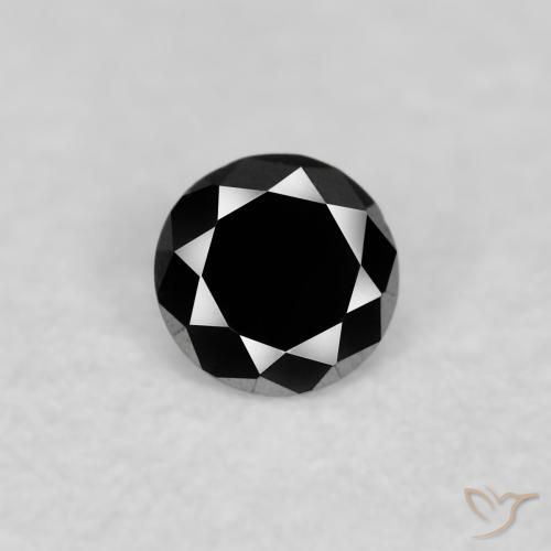 0.04ct Natural Black Diamond, Round, Opaque