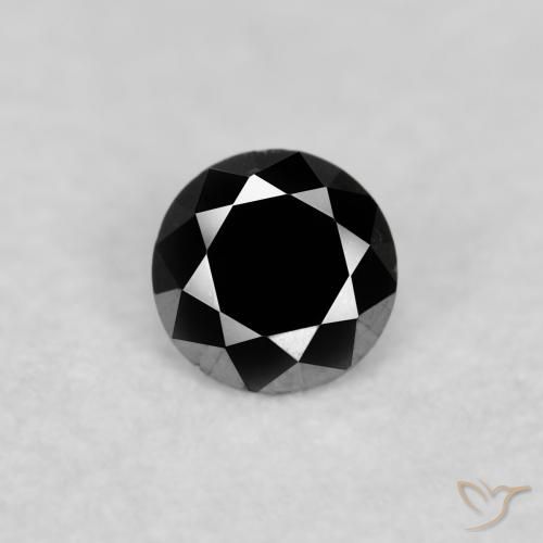 0.05ct Natural Black Diamond, Round, Opaque