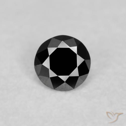 0.05ct Natural Black Diamond, Round, Opaque