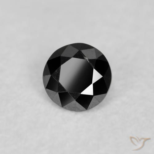 0.05 ct Black Diamond Stone, Natural Diamond in Diamond-Cut Shape for Sale