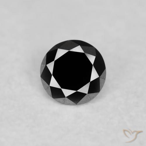 0.06ct Natural Black Diamond, Round, Opaque