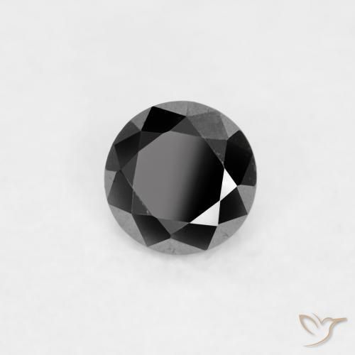 0.03 ct Black Diamond Stone, Natural Diamond in Diamond-Cut Shape for Sale