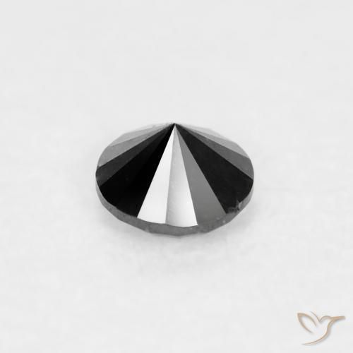 Diamond Gemstone in 2.1 mm (calibrated) Size for Sale, Diamond Stone in Black Color