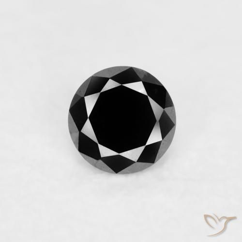 0.03ct Natural Black Diamond, Round, Opaque