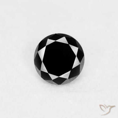 0.03ct Natural Black Diamond, Round, Opaque