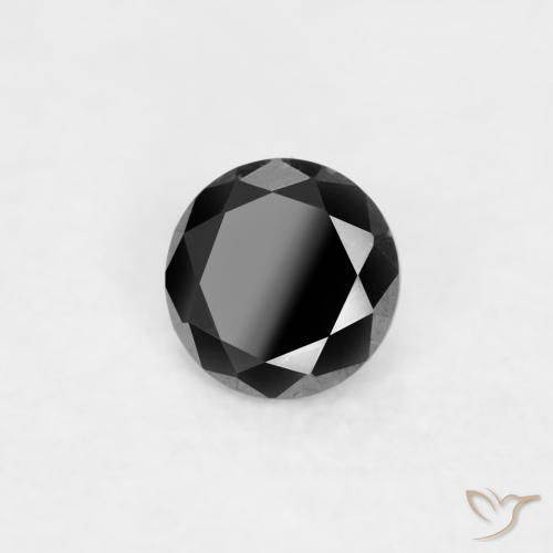 0.03 ct Black Diamond Stone, Natural Diamond in Diamond-Cut Shape for Sale