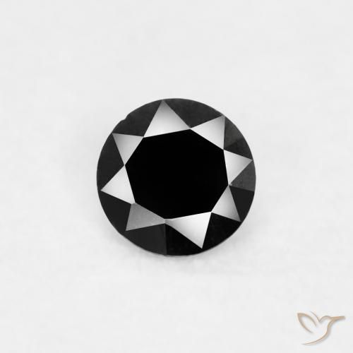 0.03ct Natural Black Diamond, Round, Opaque