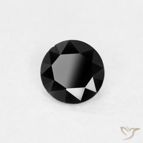 0.03 ct Black Diamond Stone, Natural Diamond in Diamond-Cut Shape for Sale