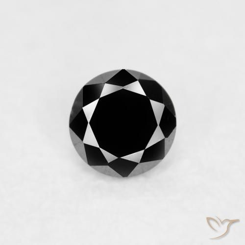 0.03ct Natural Black Diamond, Round, Opaque