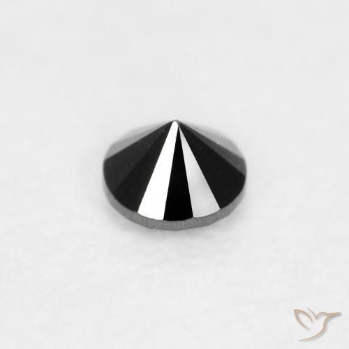 Diamond Gemstone in 2 mm (calibrated) Size for Sale, Diamond Stone in Black Color