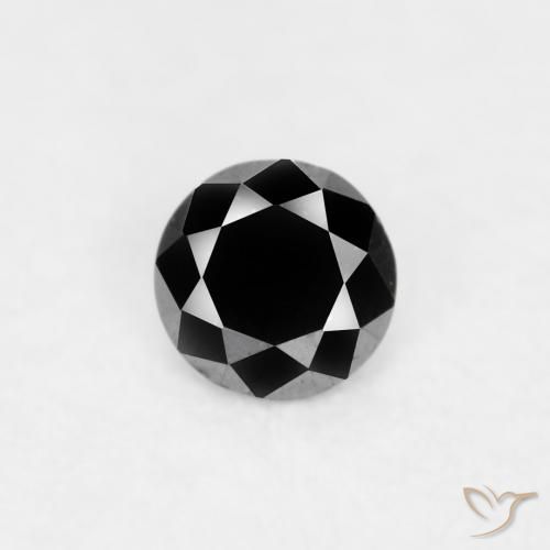 0.03ct Natural Black Diamond, Round, Opaque