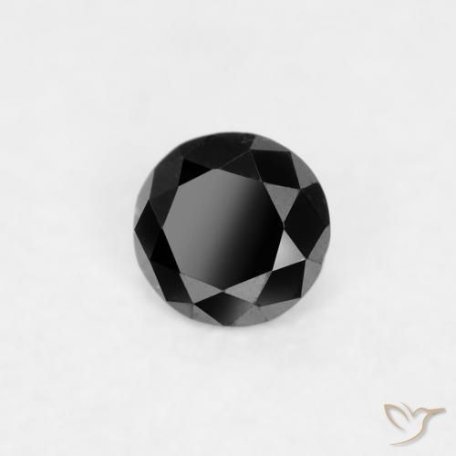 0.03 ct Black Diamond Stone, Natural Diamond in Diamond-Cut Shape for Sale
