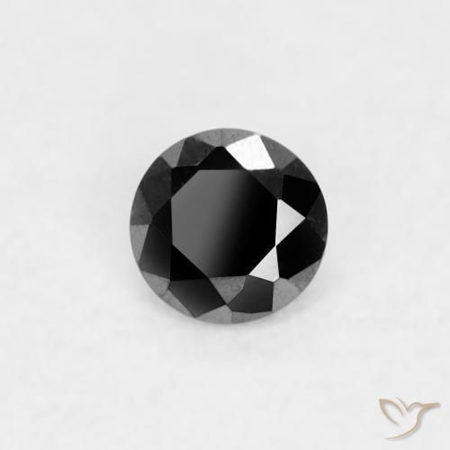 0.04 ct Black Diamond Stone, Natural Diamond in Diamond-Cut Shape for Sale