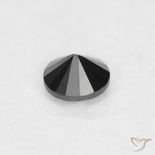 Diamond Gemstone in 2.1 mm (calibrated) Size for Sale, Diamond Stone in Black Color