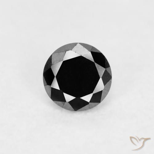 0.06ct Natural Black Diamond, Round, Opaque