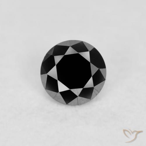 0.09ct Natural Black Diamond, Round, Opaque