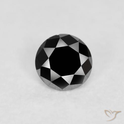 0.09ct Natural Black Diamond, Round, Opaque
