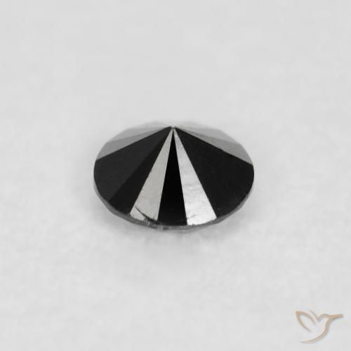 Diamond Gemstone in 2.1 mm (calibrated) Size for Sale, Diamond Stone in Black Color