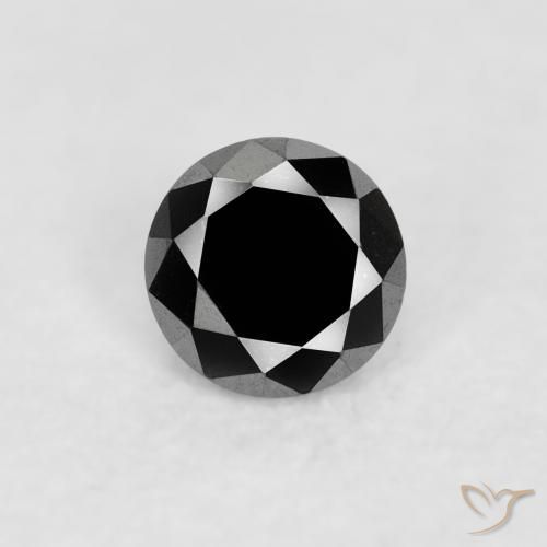 0.06ct Natural Black Diamond, Round, Opaque