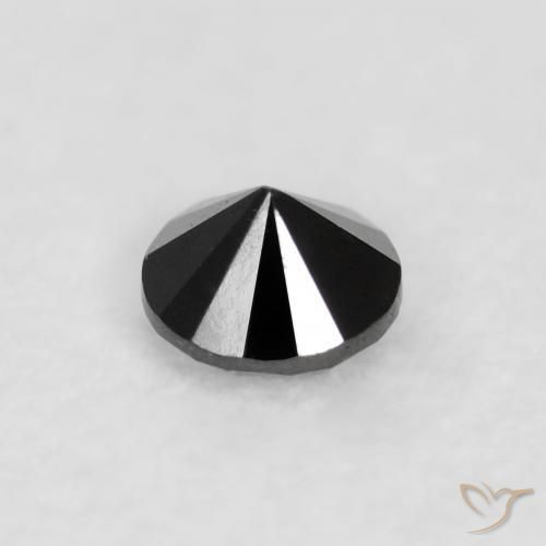 Diamond Gemstone in 2.4 mm (calibrated) Size for Sale, Diamond Stone in Black Color