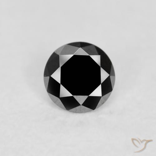 0.09ct Natural Black Diamond, Round, Opaque