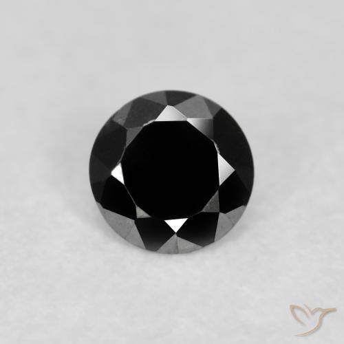 0.10ct Natural Black Diamond, Round, Opaque
