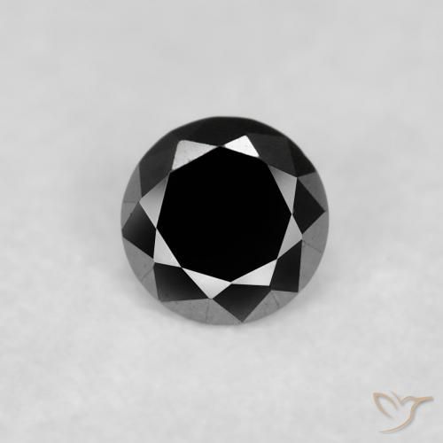 0.05ct Natural Black Diamond, Round, Opaque