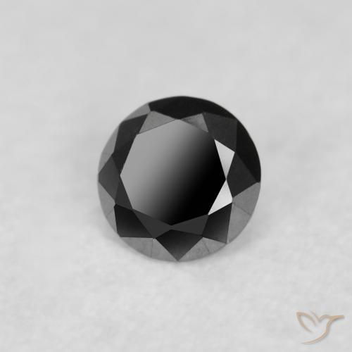 0.05 ct Black Diamond Stone, Natural Diamond in Diamond-Cut Shape for Sale
