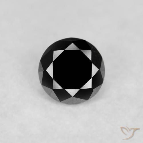 0.05ct Natural Black Diamond, Round, Opaque