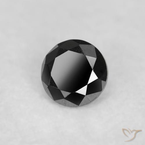 0.05 ct Black Diamond Stone, Natural Diamond in Diamond-Cut Shape for Sale