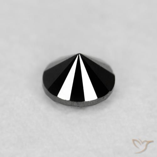 Diamond Gemstone in 2.1 mm (calibrated) Size for Sale, Diamond Stone in Black Color