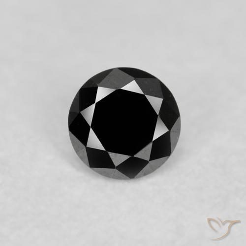 0.06ct Natural Black Diamond, Round, Opaque