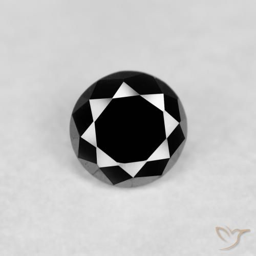 0.05ct Natural Black Diamond, Round, Opaque