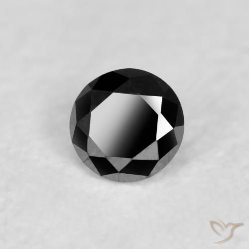 0.05 ct Black Diamond Stone, Natural Diamond in Diamond-Cut Shape for Sale