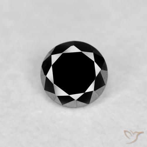 0.05ct Natural Black Diamond, Round, Opaque