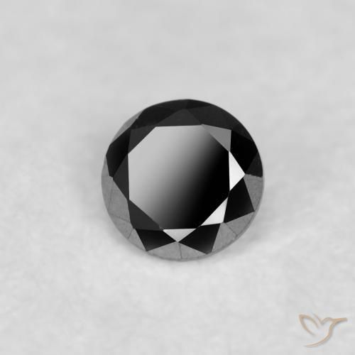 0.05 ct Black Diamond Stone, Natural Diamond in Diamond-Cut Shape for Sale