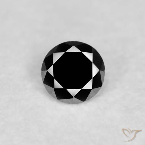0.05ct Natural Black Diamond, Round, Opaque