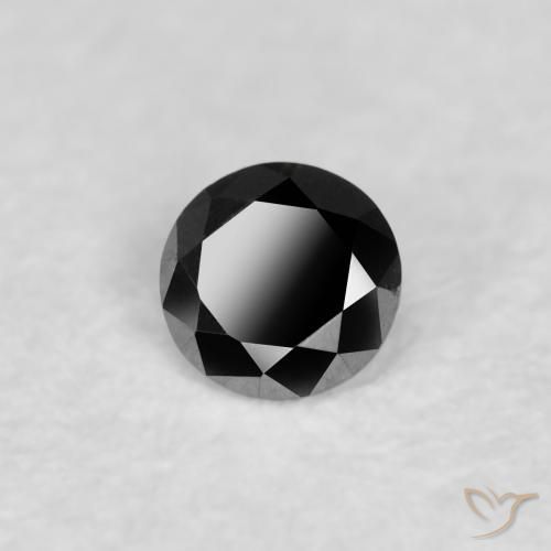 0.05 ct Black Diamond Stone, Natural Diamond in Diamond-Cut Shape for Sale